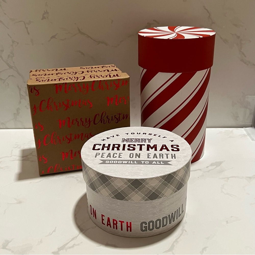 New Christmas Decorative Holiday Gift Box Bundle